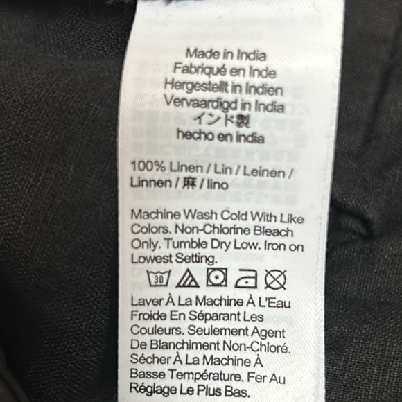 J. CREW Linen Black Pants Size 2 - Picture 7 of 8